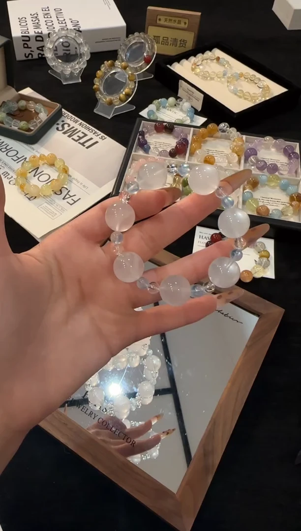 未镶嵌手链水晶奶白晶x3336