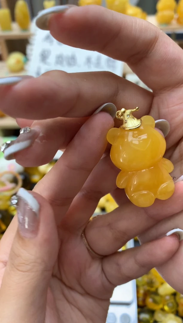 琥珀银S925镶嵌珠宝奇石145琥珀蜜蜡微瑕
