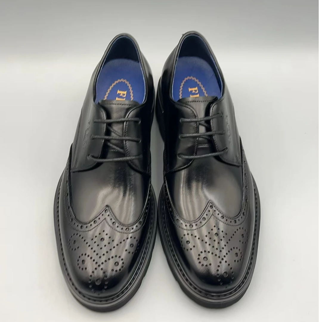 【费】2025年夏季新款男士休闲马臀皮系带布洛克0003855