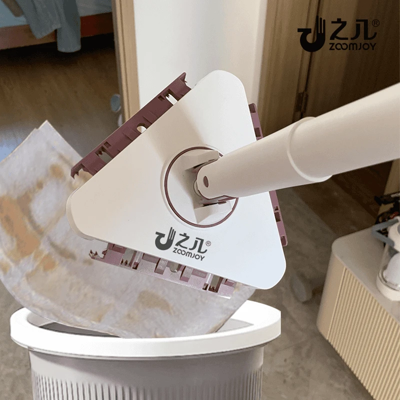 洗脸巾拖把2025款擦玻璃神器免手洗三角夹布懒人拖把多功能家用