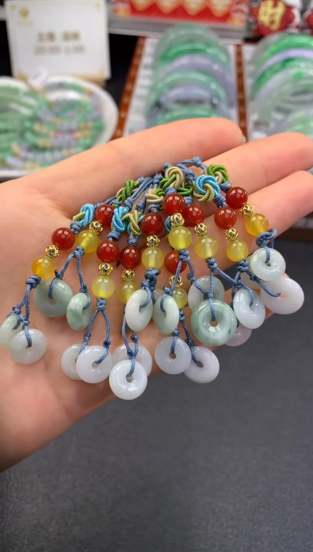 【闪购商品】翡翠颈饰未镶嵌FC276 翡翠平安扣挂件多样性发其一