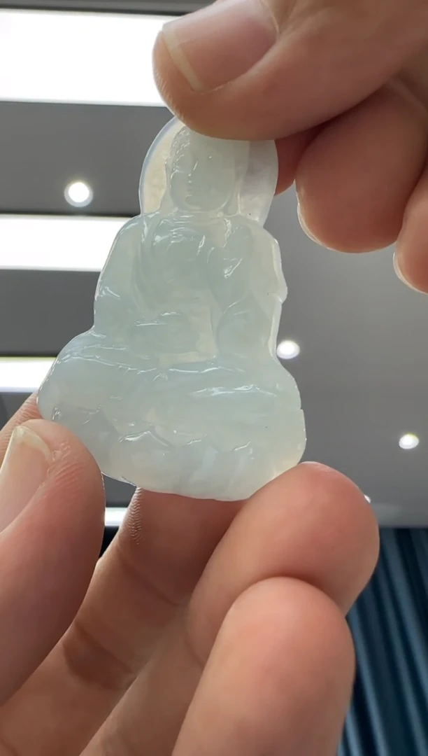 颈饰未镶嵌翡翠天然翡翠A货孤品一件