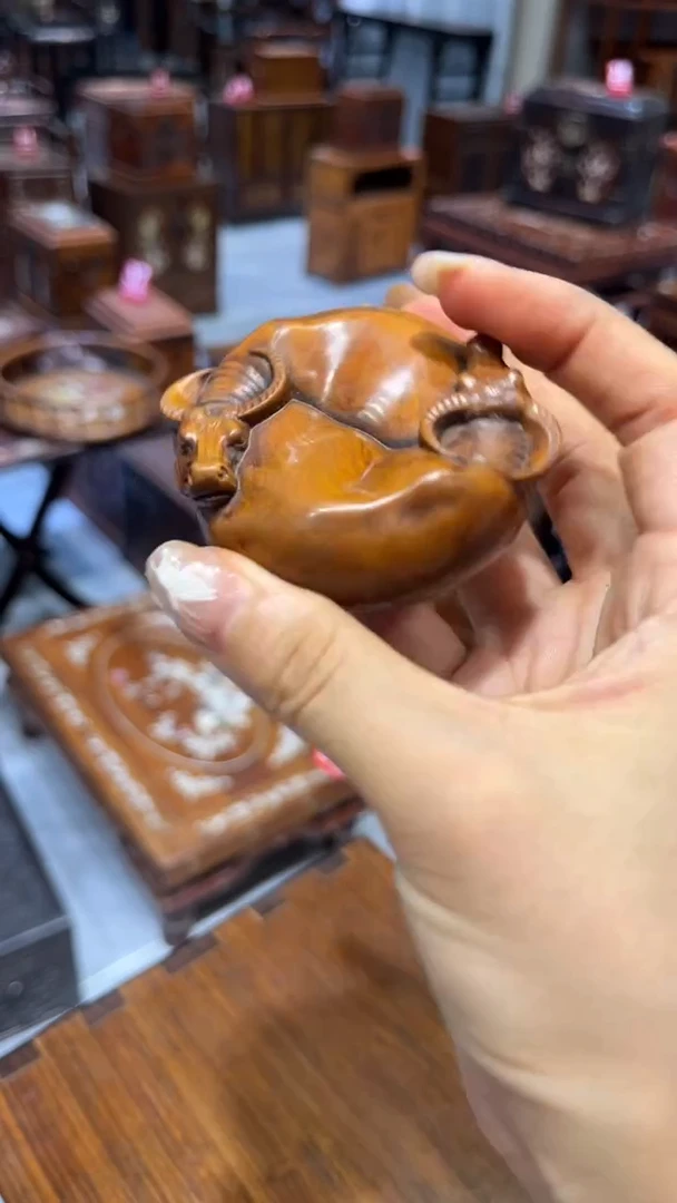木小叶黄杨手把件