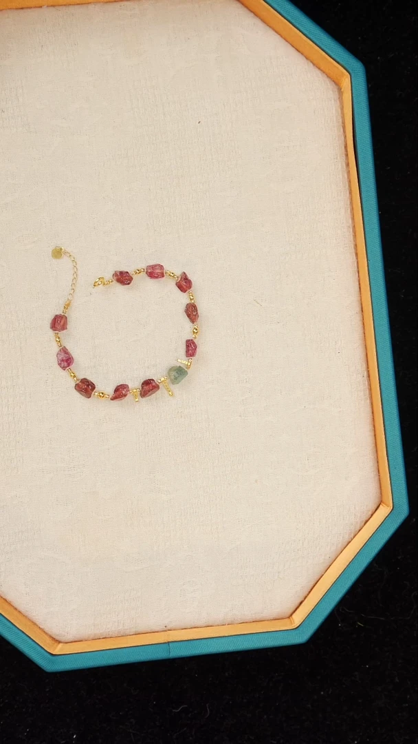 18K金镶嵌手串碧玺手链