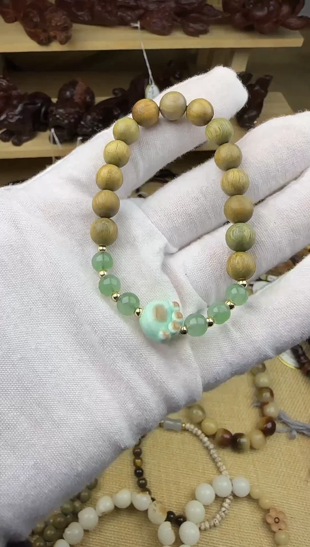 维腊木（绿檀）手串/手链绿檀手串