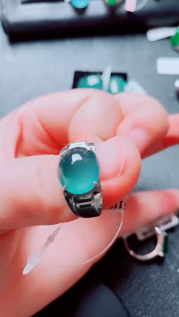 银S925镶嵌戒指翡翠1111