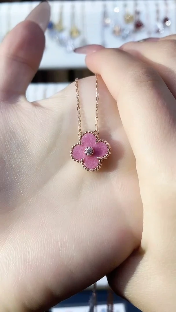 【闪购商品】钻石套链18K金镶嵌钻石K玫