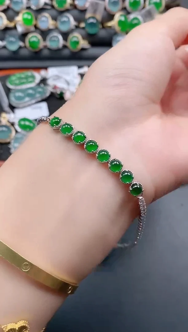 银S925镶嵌戒指翡翠111111