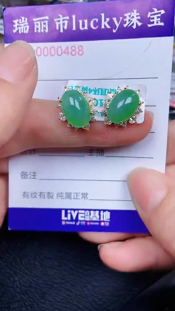 颈饰银S925镶嵌翡翠0488