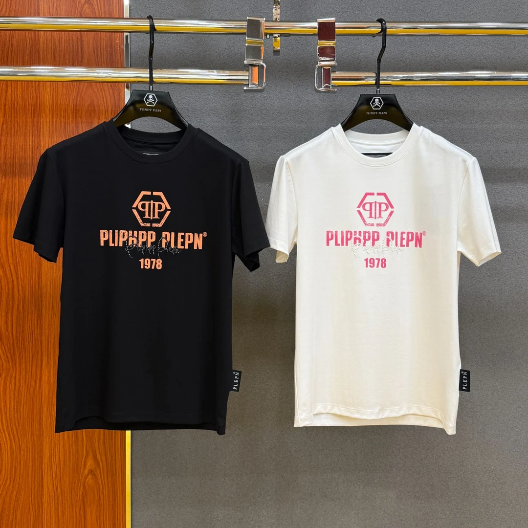 PLIPHPP PLEPN2025PP新款植绒珍珠顶配版男士修身圆领短袖T恤1670