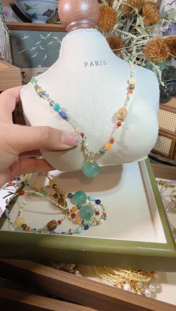 颈饰未镶嵌绿水晶018