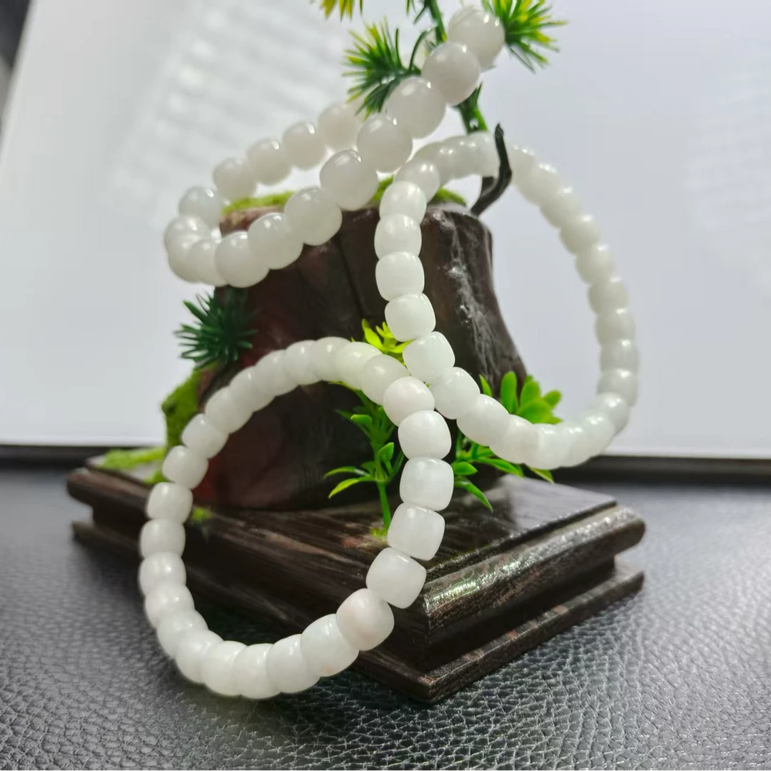 天然和田玉手串-ZBJ3多样性其一