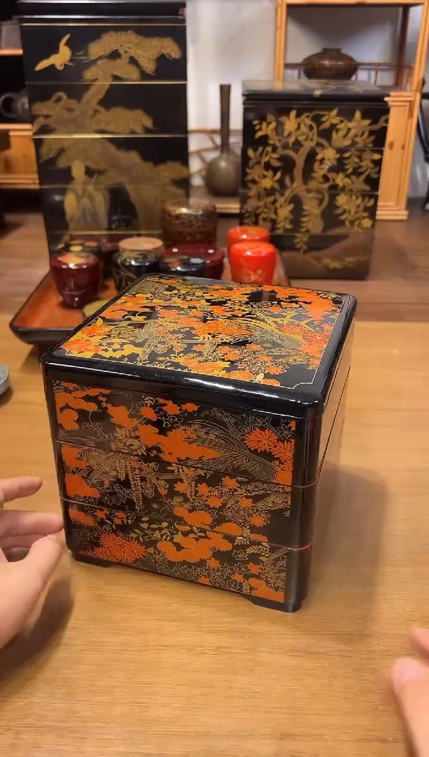 金莳绘 三段 大漆漆器大漆漆器