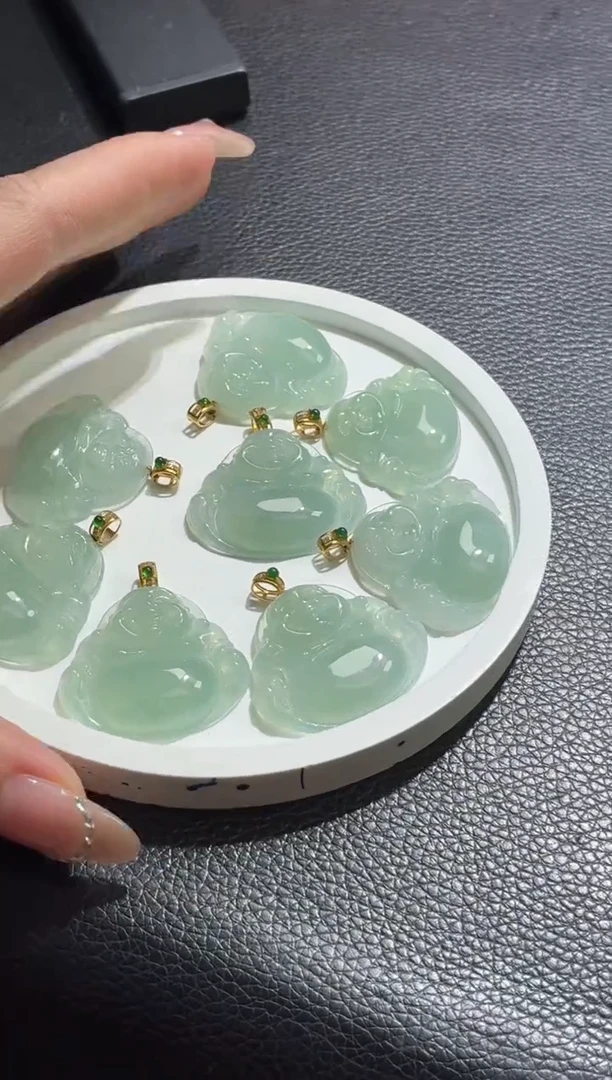 18K金镶嵌定制翡翠DDJ35902/多样性发一件