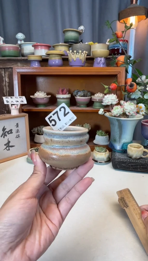瓷片572知木小芳花盆