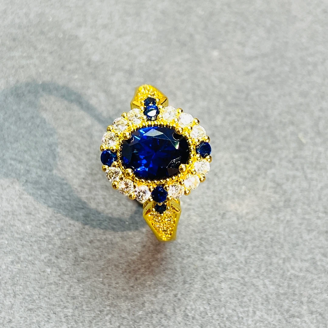 Luminora-培育蓝宝石皇家蓝戒指女气质-高奢L1416