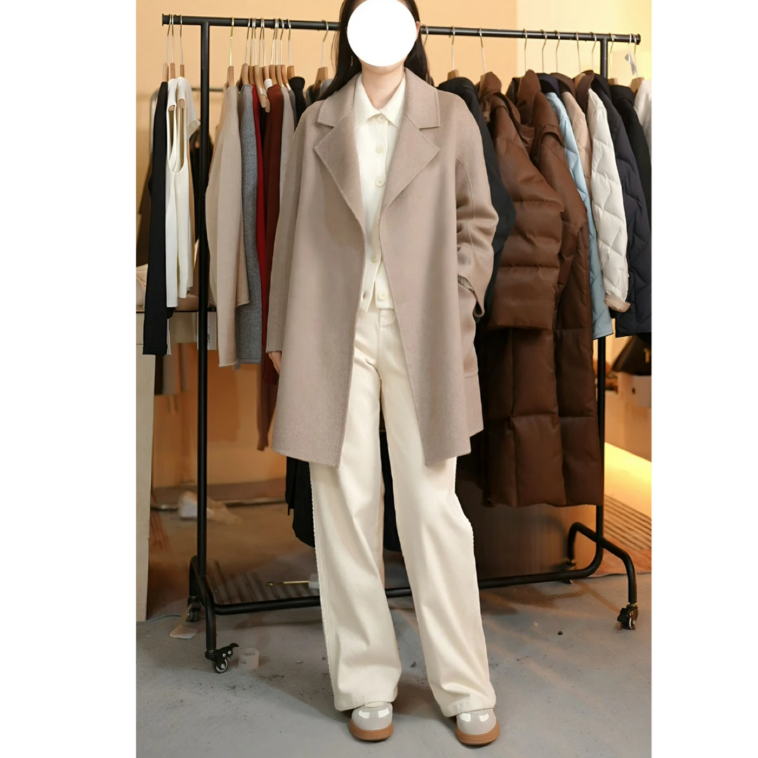 COCO IRENE  【Baby山羊绒】高奢臻品小山羊绒大衣中长款女