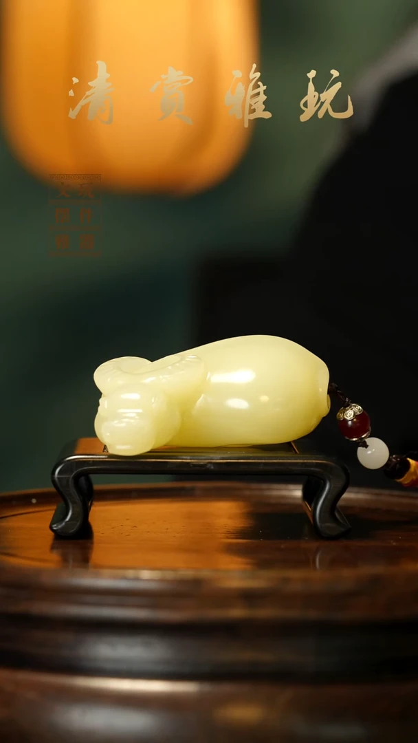 玉《扭转乾坤》手把件摆件