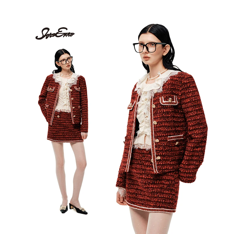【赵昭仪同款】SHRO ENRO 秋冬时尚女套装SE24AWWY237/SE24AWQY238