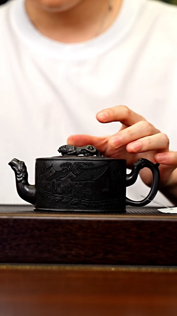 茶壶紫砂宜兴原矿 手工 紫砂壶容量300CC