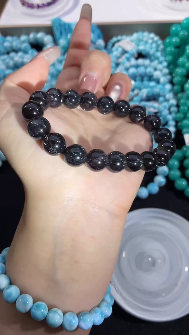 未镶嵌手串水晶收藏级别黑超七10m+