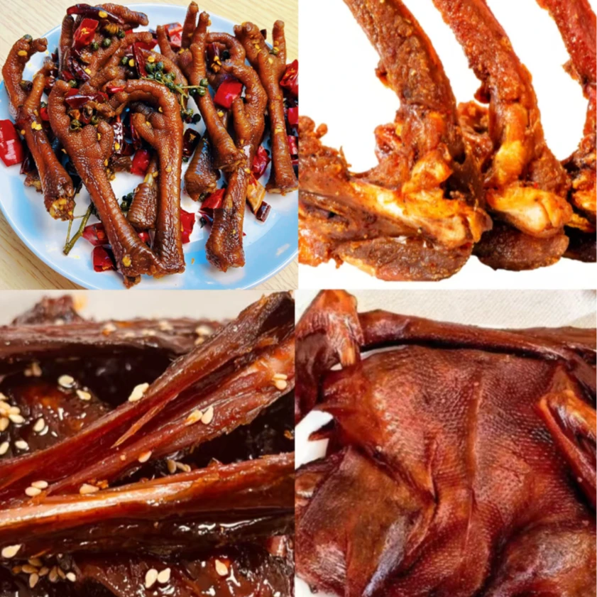 “国庆套餐”老鸭土鸡爪翅中锁骨小鸭爪鸭脖鸭肫翅根1个梅子脖肉片