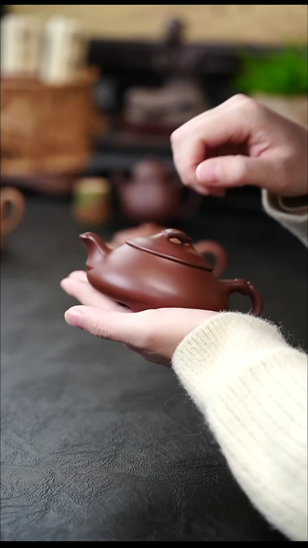 茶壶紫砂拾珍堂底槽清简瓢