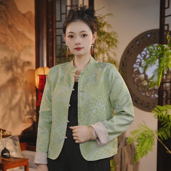 春风得意 双面可穿织花百搭气质新款外套6112