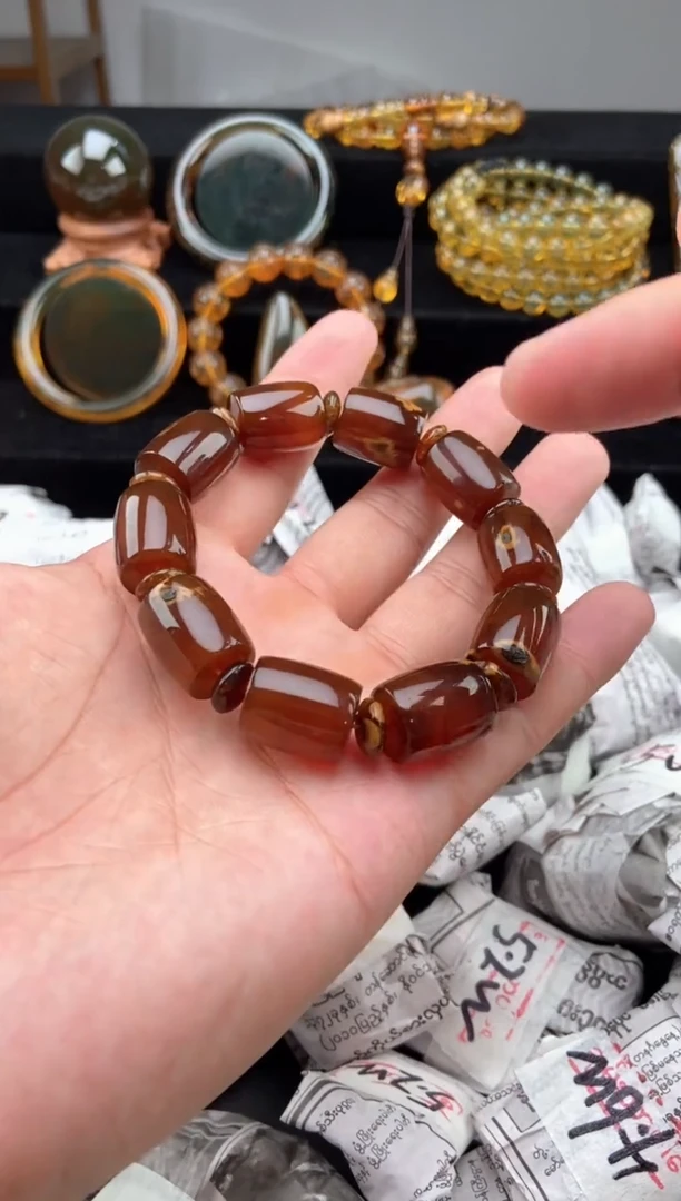 未镶嵌琥珀手链血蜜桶珠手串
