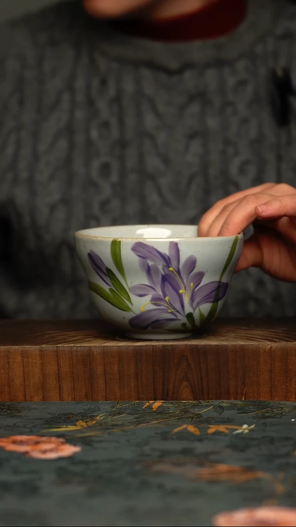 瓷片釉下彩手工手绘同款陶器