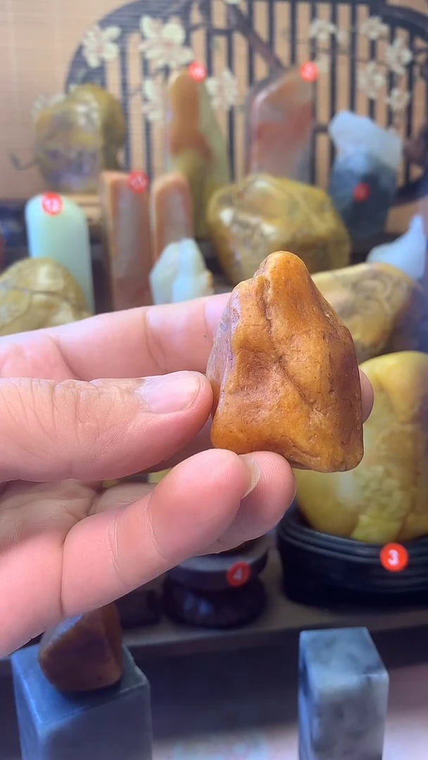 寿山石印石鱼?寿山石,田料溪蛋