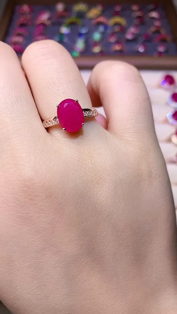 【闪购商品】红宝石戒指银S925镶嵌0000