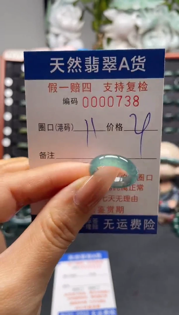 未镶嵌戒指翡翠11*0738