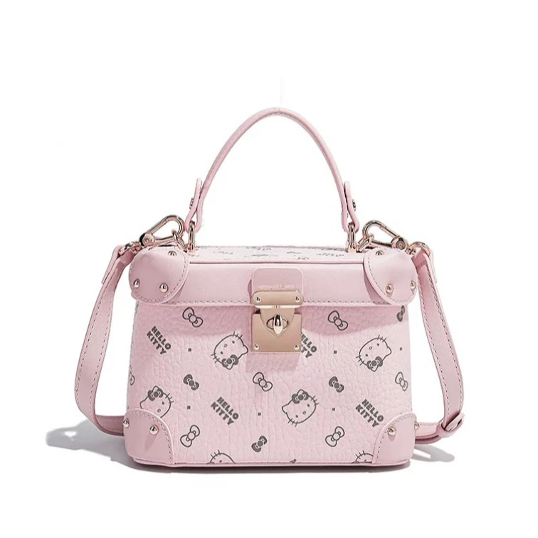 HelloKitty凯蒂猫盒子包时尚小众女士斜挎包高级感印花单肩手提包