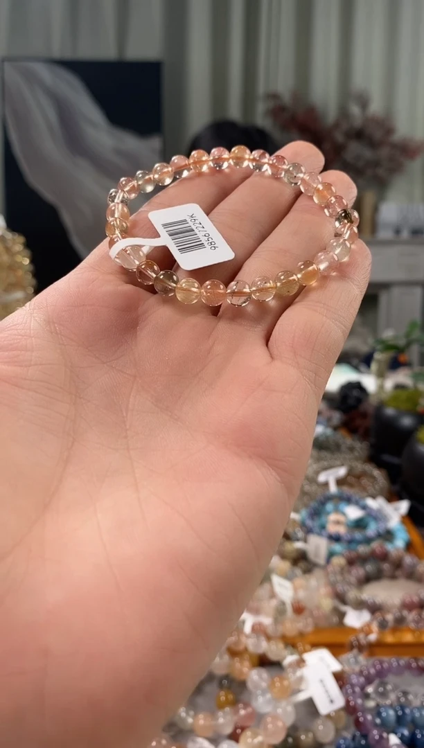 未镶嵌手链水晶方**子彩发晶