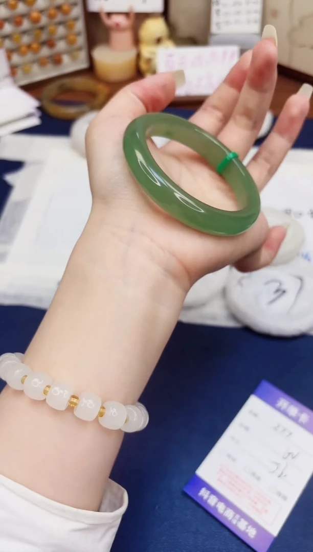 石英质玉手镯未镶嵌277-东陵玉-圈口56