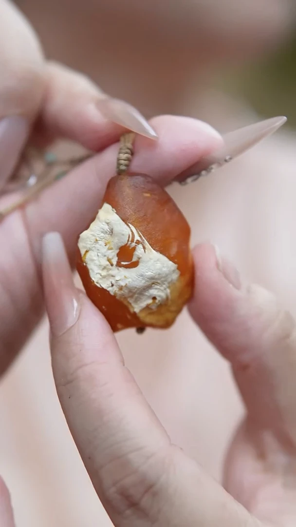 蜜蜡颈饰未镶嵌*百搭蜜蜡锁骨链*吊坠设计款*可调节长短