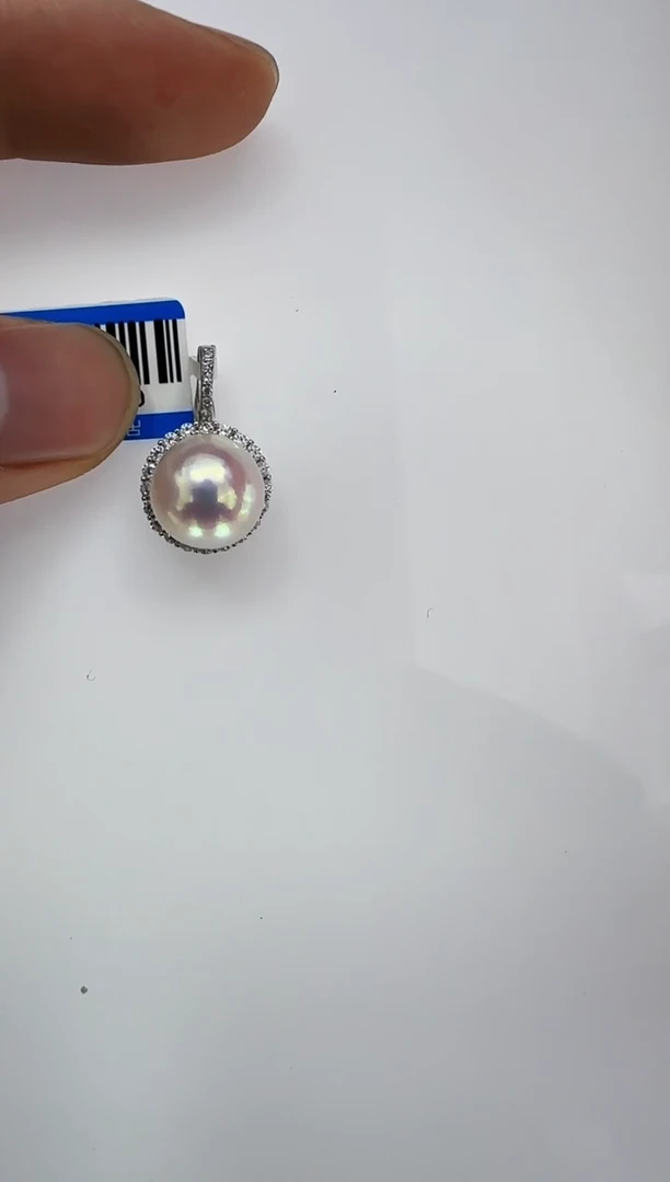 【闪购商品】淡水珍珠DA银S925镶嵌b628 白珠吊坠11