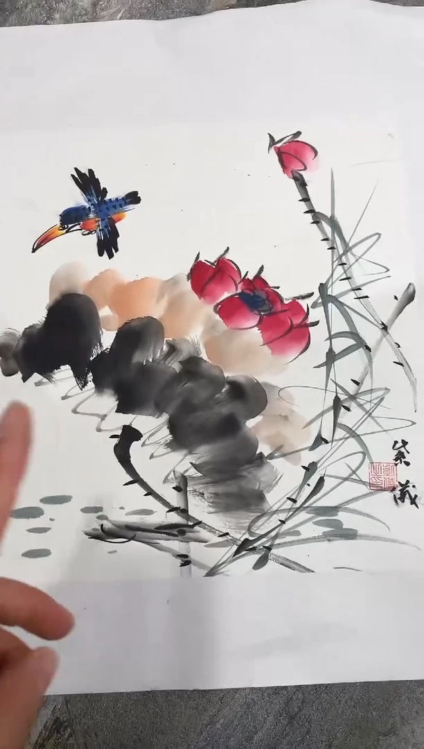 国画46紫仪直播间国画福利