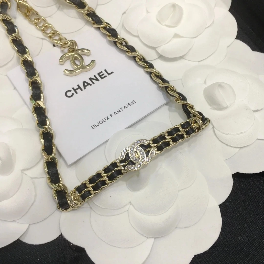 未使用 Chanel/香奈儿 时尚精致皮穿颈链项链21B/QQ0144
