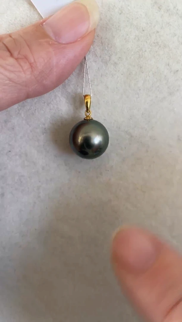 18K金镶嵌吊坠(不含链)海水珍珠12-13mm