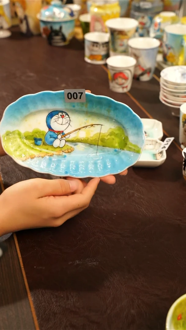 杯景德镇陶掌柜手工手绘高温釉下彩007