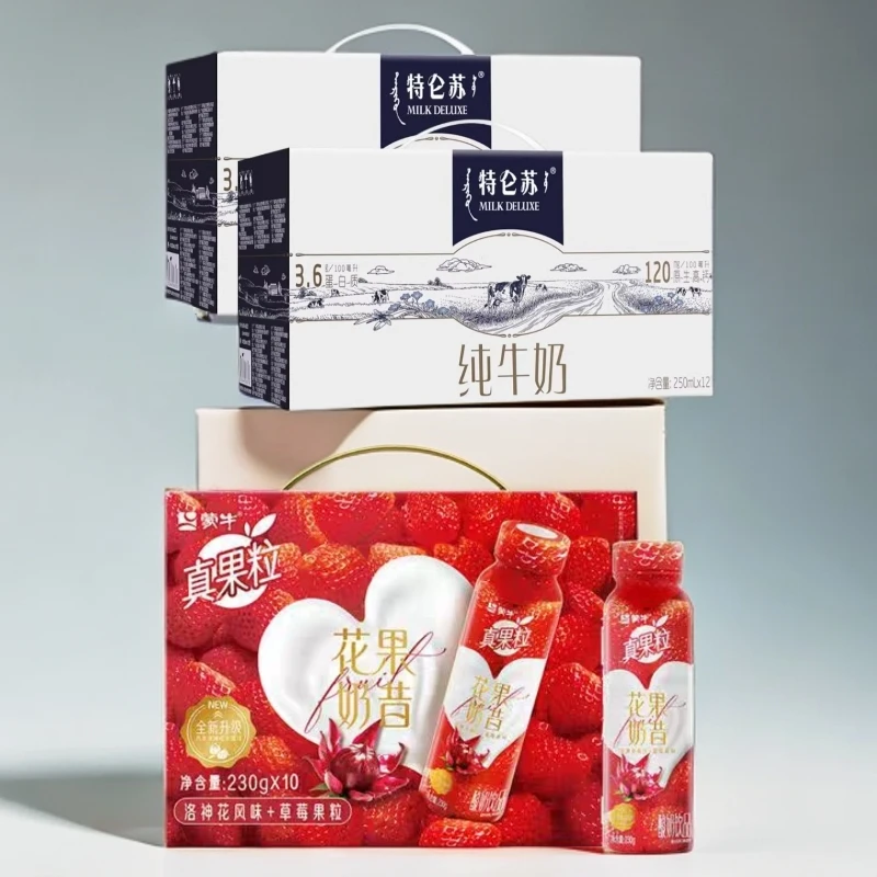 哪吒联名 蒙牛真果粒230g*10瓶+蒙牛特仑苏250ml*12*24盒 3提