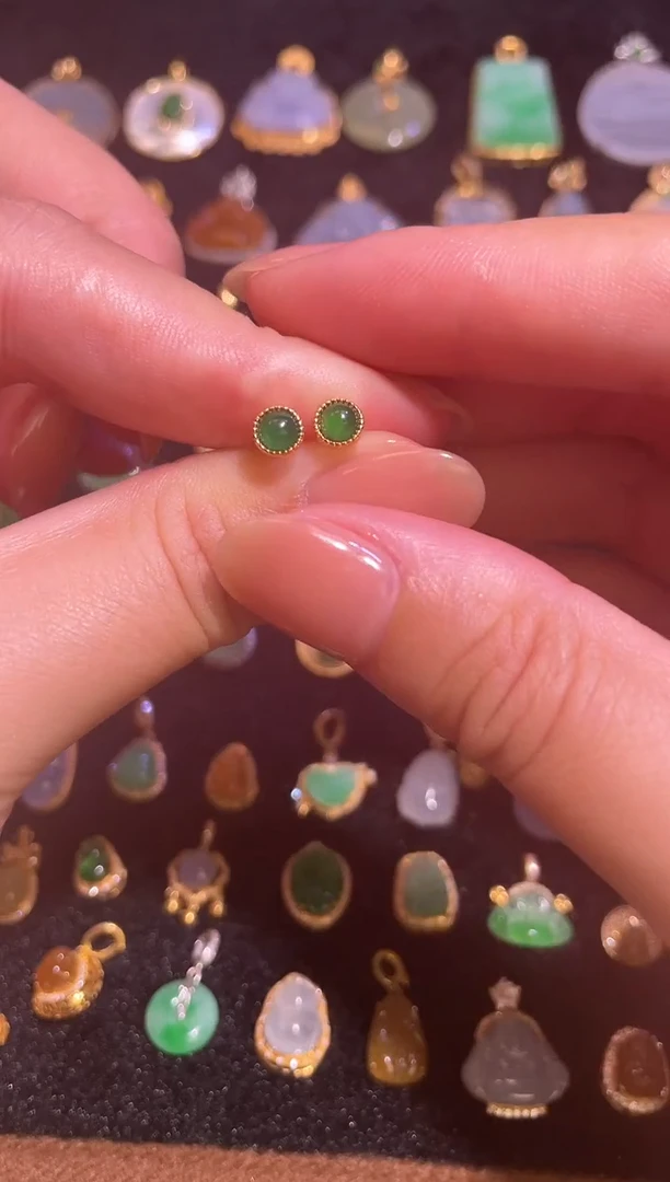 颈饰银S925镶嵌翡翠天然a货翡翠