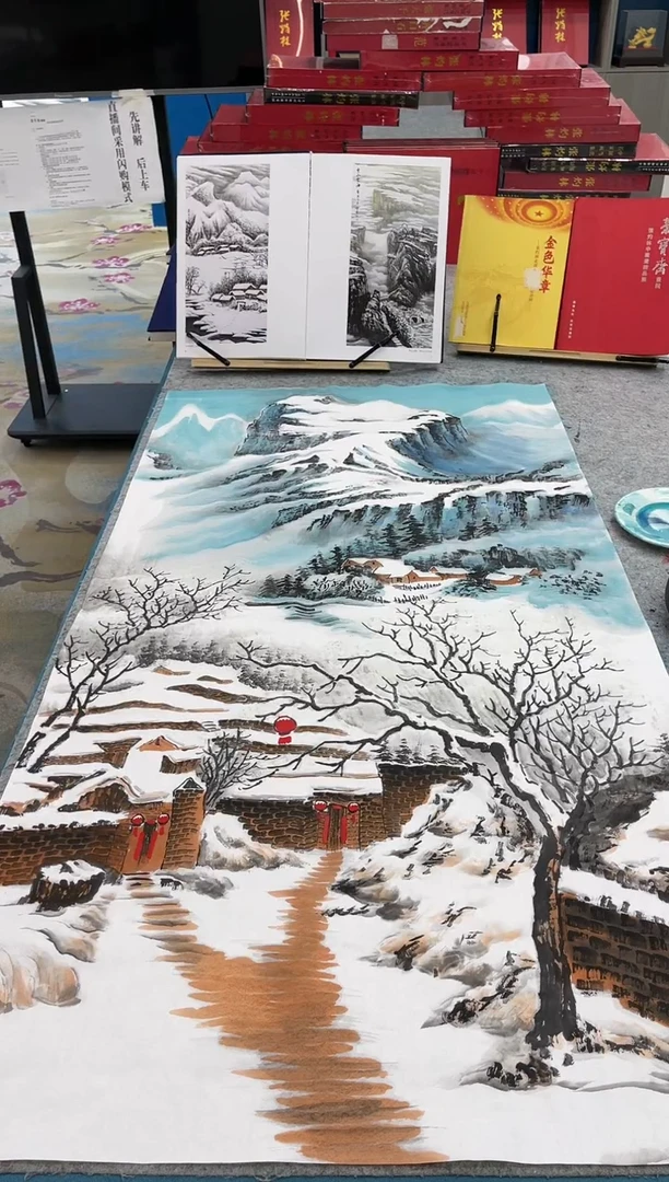 【闪购商品】国画张-现场创作四尺雪景/无框/W