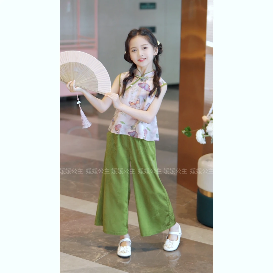 媛媛公主媛【蝶影仙踪】2025夏女中大童气质百搭套装15250Q264