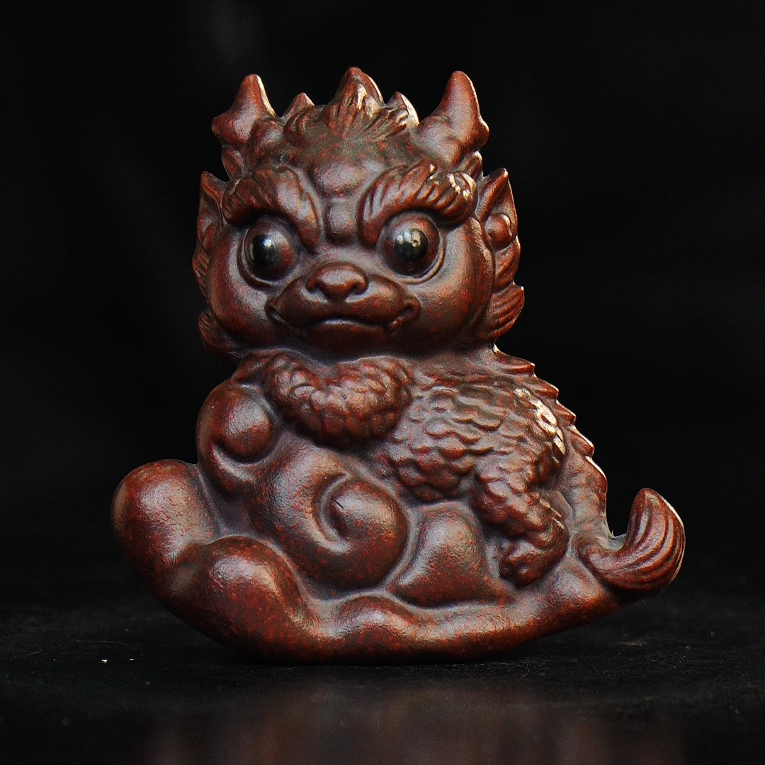 宜兴紫砂 麒麟踏祥云茶宠