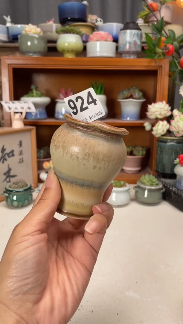 瓷片924知木小芳花盆