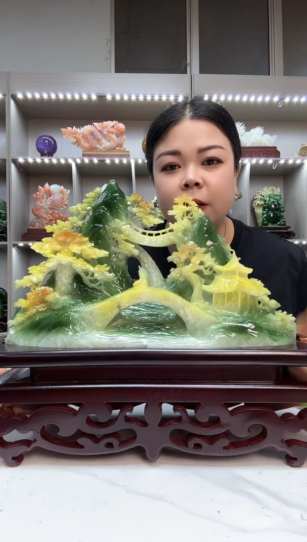 石材天然岫岩玉摆件