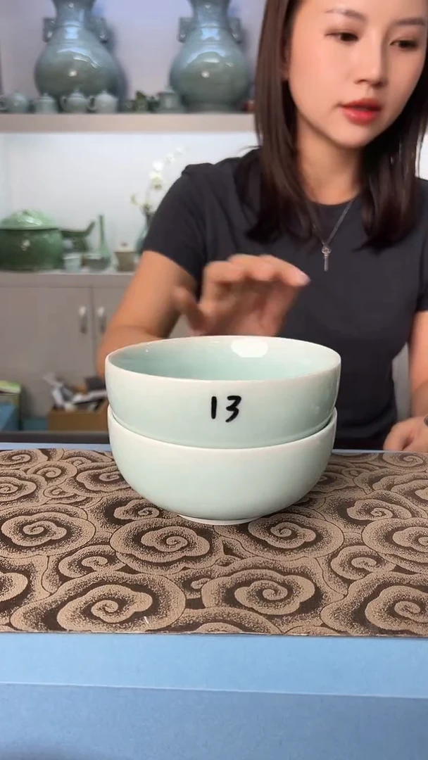 龙泉云间青瓷小米茶器